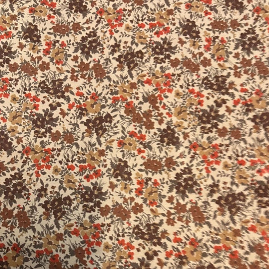 3 Metres Floral Woven Crepe De Chine Fabric (58 Inches) - Multi Colour 4