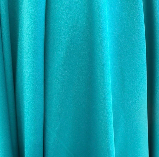 3 Metres Scuba Crepe Jersey Stretch Fabric (58 Inches) - Plain Aqua Cyan