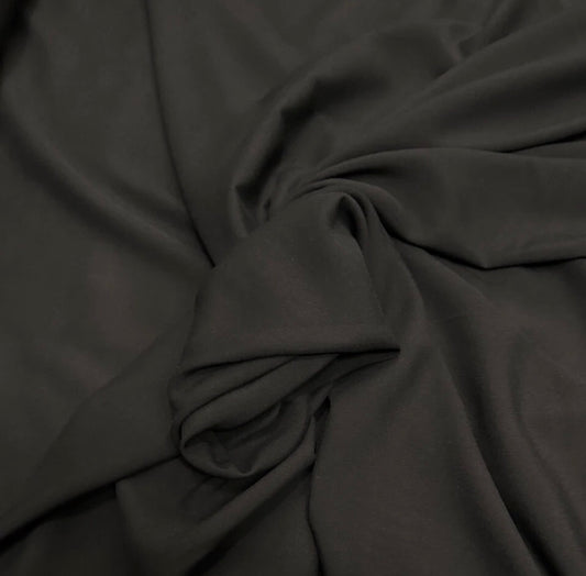 3 Metres Soft Cotton Viscose Fabric (58 Inches) - Plain Black