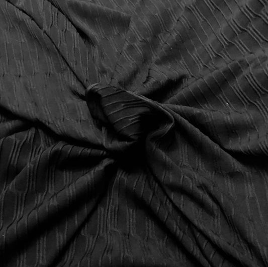 3 Metres Pleat Style Jersey Stretch Fabric (58 Inches) - Yellow Zebra Animal