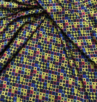 Valentino Scuba Crepe Jersey Stretch Fabric (58 Inches) - Multi Colour Per Metre