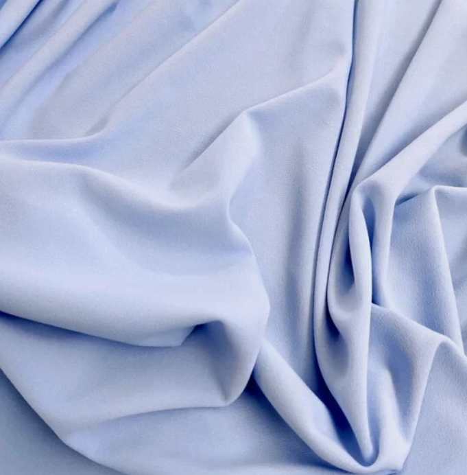 3 Metres Scuba Crepe Stretch Jersey Fabric (58 Inches) - Sky Blue Plain