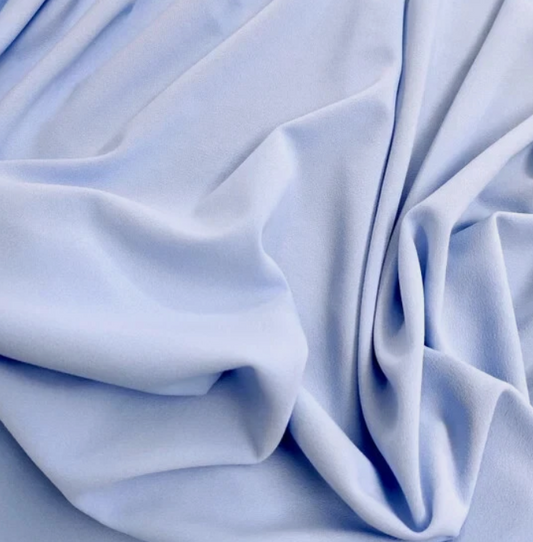 3 Metres Scuba Crepe Stretch Jersey Fabric (58 Inches) - Sky Blue Plain