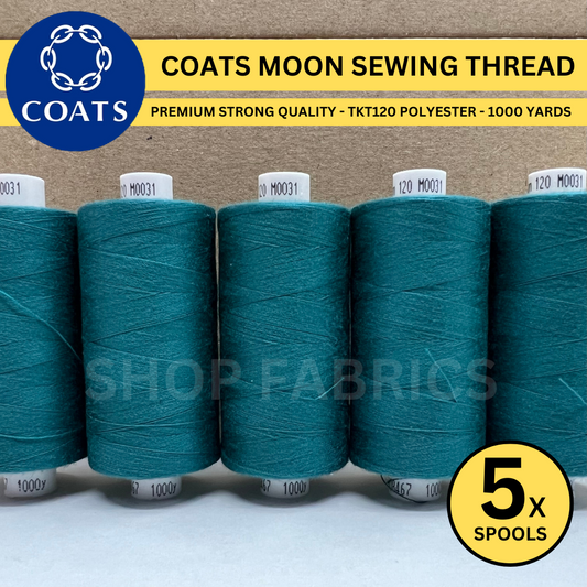 5x Coats Moon 1000 Yards Spools - M0031