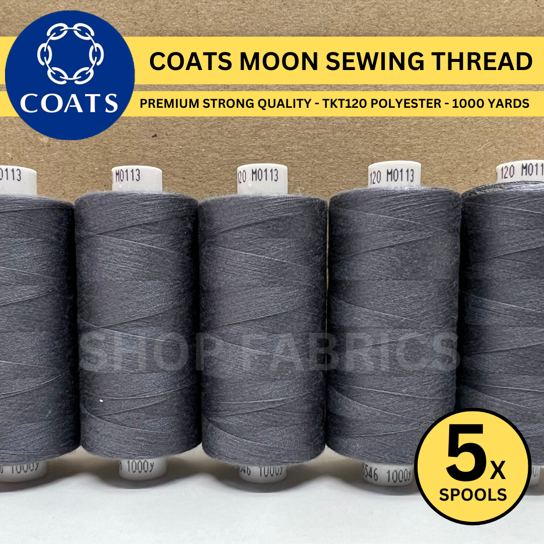 5x Coats Moon 1000 Yards Spools - M0113