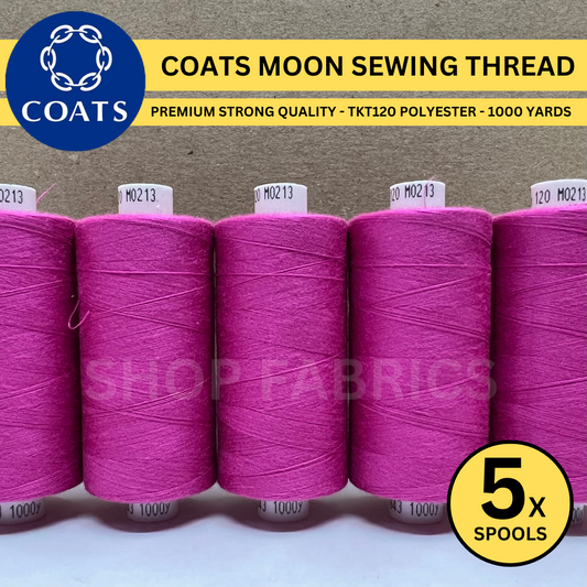 5x Coats Moon 1000 Yards Spools - M0213