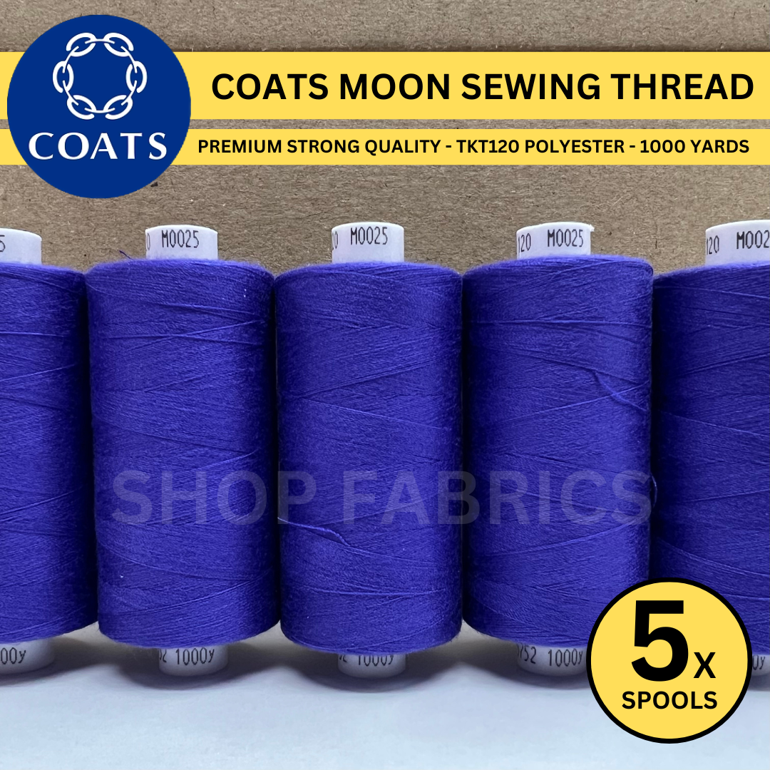 5x Coats Moon 1000 Yards Spools - M0025