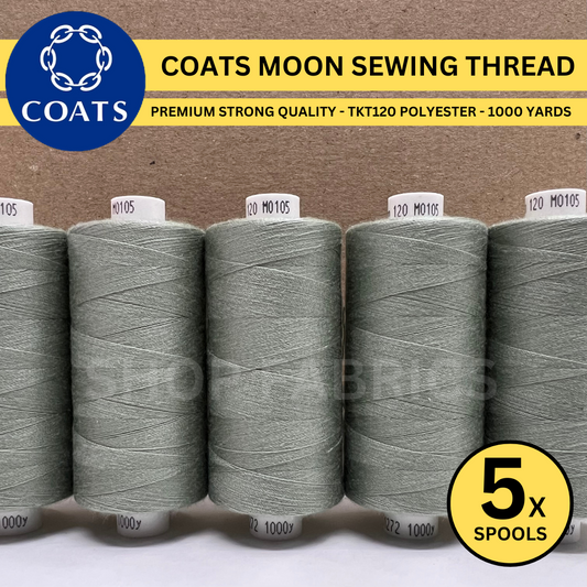 5x Coats Moon 1000 Yards Spools - M0105