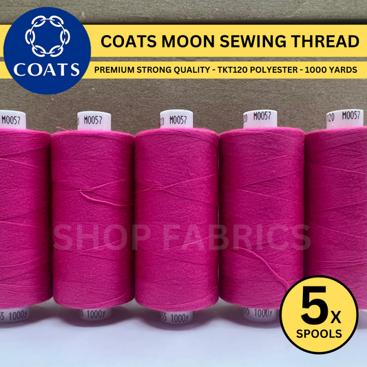 5x Coats Moon 1000 Yards Spools - M0057