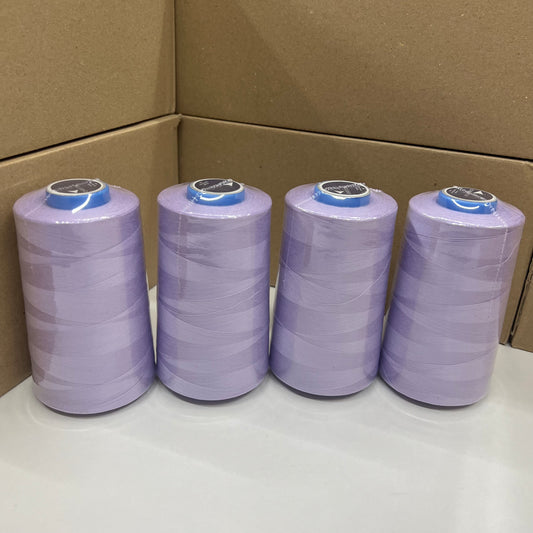 4x Overlocking 5000 Yards Thread Cones 120s Spun Polyester - Lilac