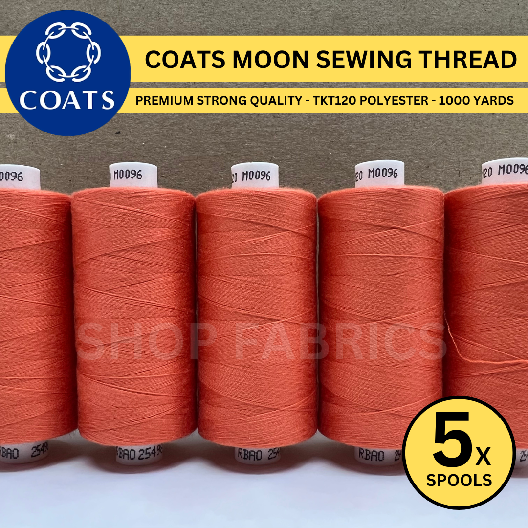 5x Coats Moon 1000 Yards Spools - M0096