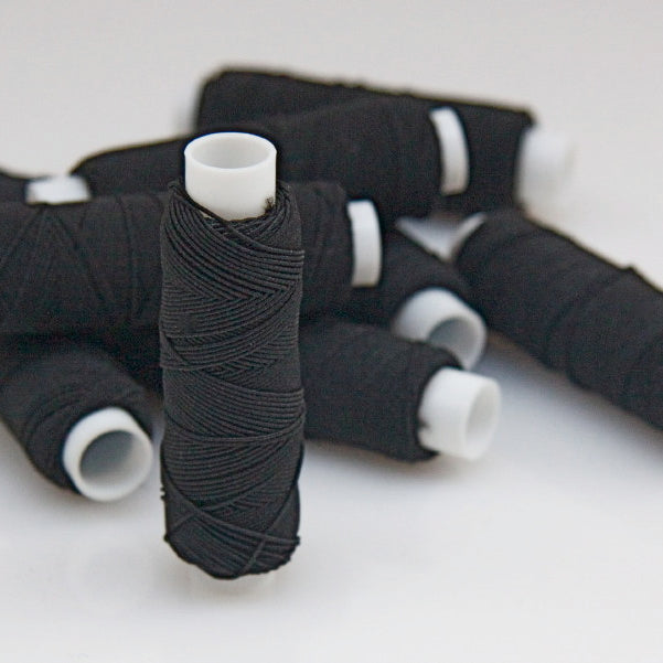 2x Shirring Elastic - 25m Spools - Black