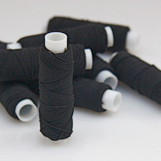 2x Shirring Elastic - 25m Spools - Black
