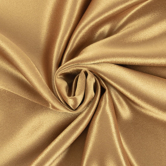 Satin (Crepe Backed) Fabric (58 Inches) - Antique Gold Plain Per Metre