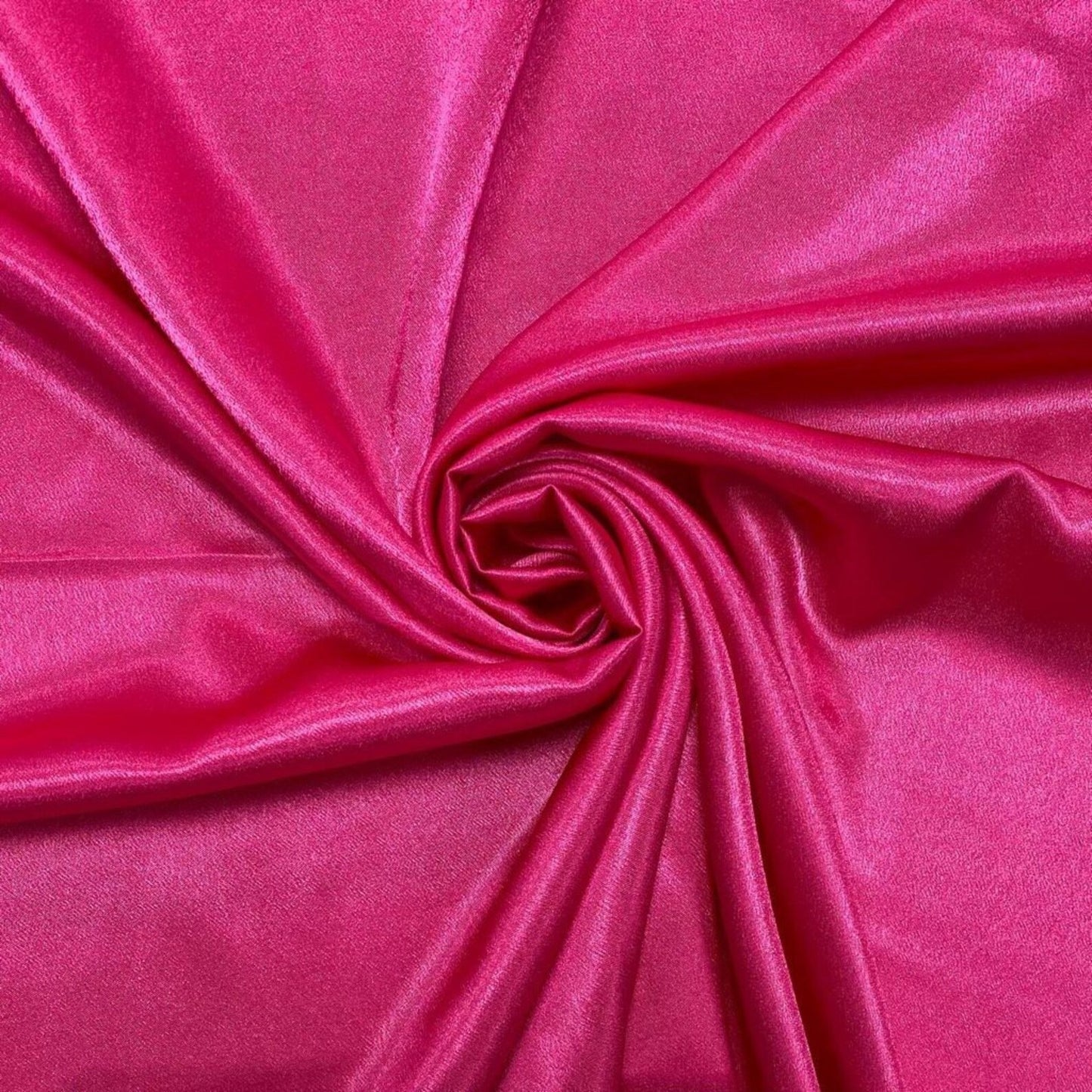 Satin (Crepe Backed) Fabric (58 Inches) - Hot Pink Plain Per Metre