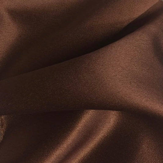 Satin Fabric (58 Inches) - Brown Plain Per Metre