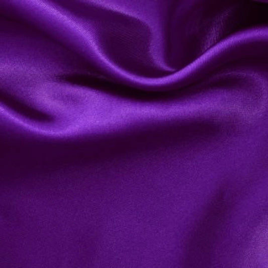 Satin (Crepe Backed) Fabric (58 Inches) - Purple Plain Per Metre