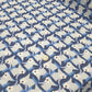 Heavy Weight Moss Crepe Fabric (58 Inches) - Blue Floral Print Per Metre