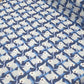 Heavy Weight Moss Crepe Fabric (58 Inches) - Blue Floral Print Per Metre