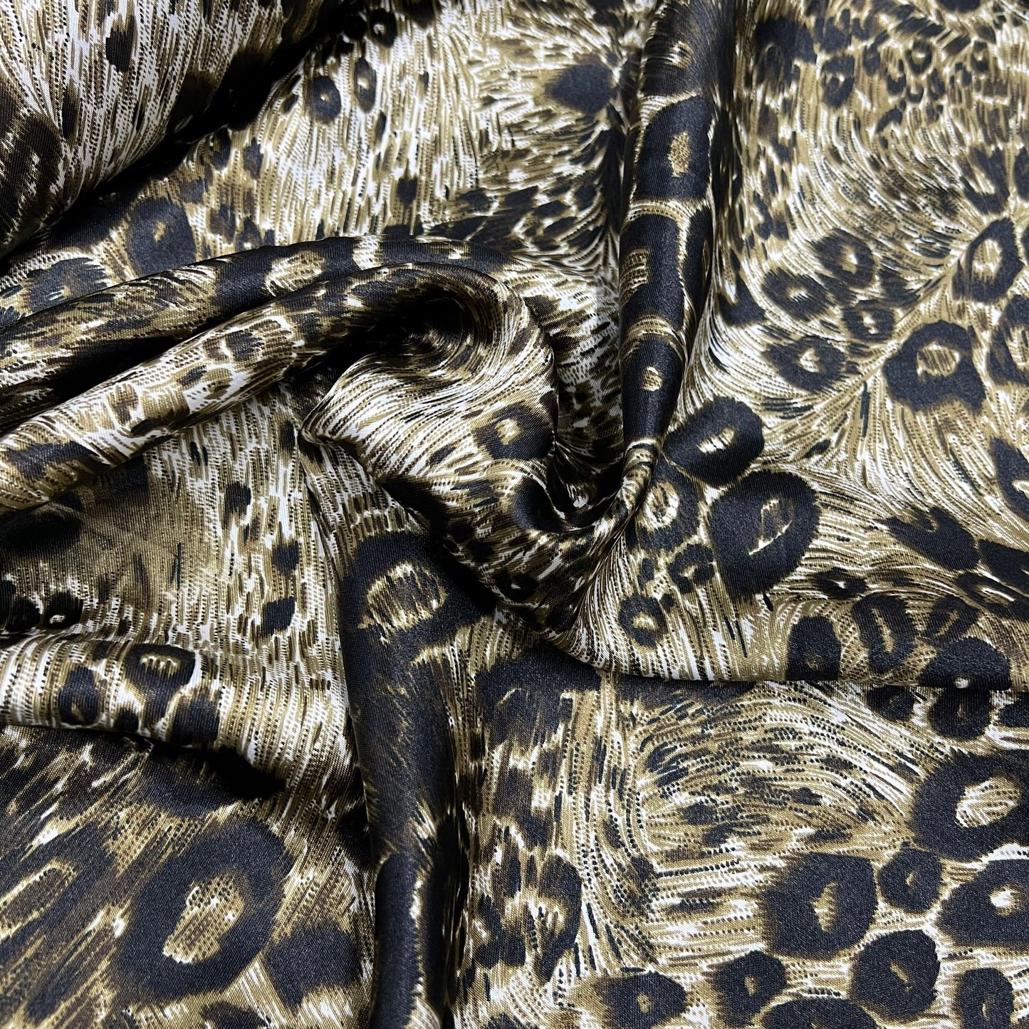 Satin Fabric (58 Inches) - Animals Print Per Metre