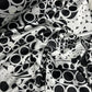 Satin Fabric (58 Inches) - Circles Black White Print Per Metre