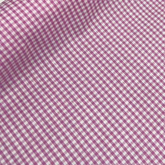 Poly Cotton Check Fabric (45 Inches) - Pink Per Metre