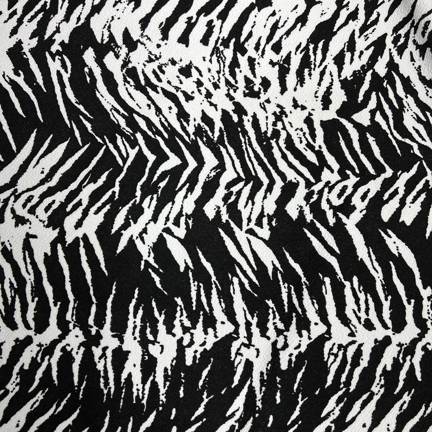 Textured Liverpool Crepe Scuba Jersey Stretch Fabric (58 Inches) - Zebra Print Per Metre