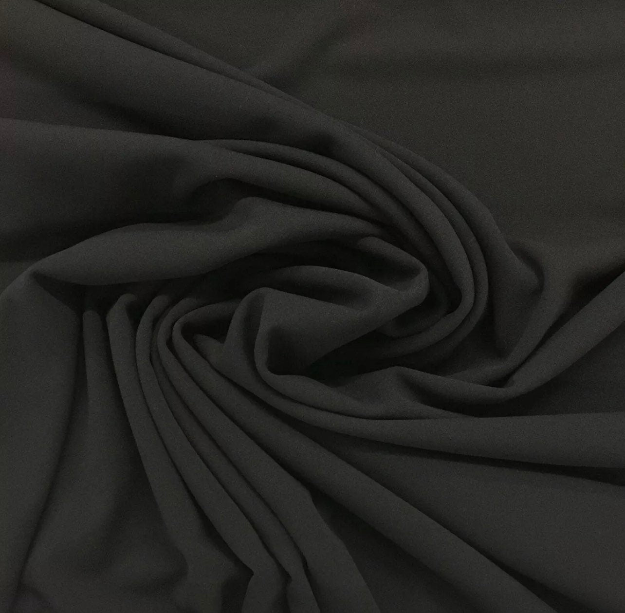 Scuba Stretch Jersey Fabric (58 Inches) - Black Plain Per Metre