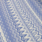 Heavy Weight Moss Crepe Fabric (58 Inches) - Blue ZigZag Print Per Metre