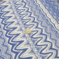 Heavy Weight Moss Crepe Fabric (58 Inches) - Blue ZigZag Print Per Metre