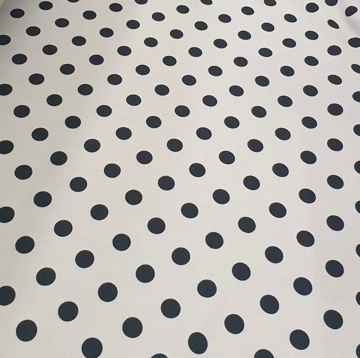 Scuba Crepe Stretch Jersey Fabric (58 Inches) - Polka Dot (Putty Stone) Per Metre