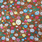 Soft Cotton Viscose Fabric (58 Inches) - Floral Brown Print Per Metre