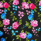 Soft Cotton Viscose Fabric (58 Inches) - Floral Print Black Blue Green Pink Per Metre