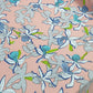 Chirimen Crepe De Chine Fabric (58 Inches) - Salmon Lily Floral Per Metre
