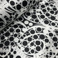 Satin Fabric (58 Inches) - Circles Black White Print Per Metre