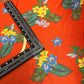 Spun Poly Polyester Soft Handled Jersey Fabric (58 Inches) - Orange Floral Per Metre