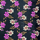 Soft Cotton Viscose Fabric (58 Inches) - Pink Black Print Floral Per Metre