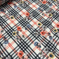 Scuba Crepe Stretch Jersey Fabric (58 Inches) - Check Floral Per Metre