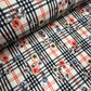 Scuba Crepe Stretch Jersey Fabric (58 Inches) - Check Floral Per Metre