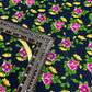 Soft Cotton Viscose Fabric (58 Inches) - Print Floral Navy Green Pink Per Metre