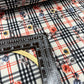 Scuba Crepe Stretch Jersey Fabric (58 Inches) - Check Floral Per Metre