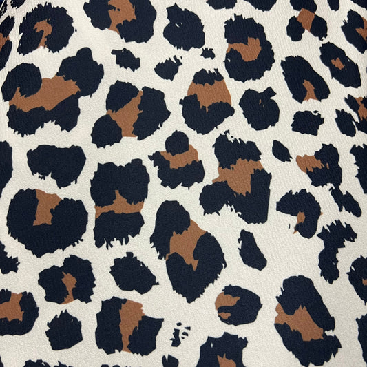 Textured Liverpool Crepe Scuba Jersey Stretch Fabric (58 Inches) - Animal Print Per Metre