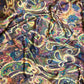 Single Jersey Fabric (58 Inches) - Paisley Multi Coloured Floral 150cm Per Metre