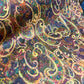 Single Jersey Fabric (58 Inches) - Paisley Multi Coloured Floral 150cm Per Metre