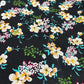 Soft Cotton Viscose Fabric (58 Inches) - Black Floral Print Per Metre