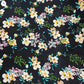 Soft Cotton Viscose Fabric (58 Inches) - Black Floral Print Per Metre