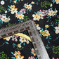 Soft Cotton Viscose Fabric (58 Inches) - Black Floral Print Per Metre