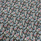 Chiffon Fabric (58 Inches) - Black Blue Paisley Per Metre
