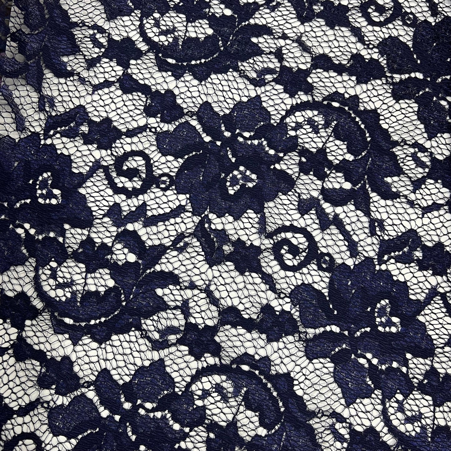 Soft Lace Net Fabric (58 Inches) - Navy Per Metre