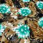 Marina Fabric (58 Inches) - Floral Brown Print Per Metre